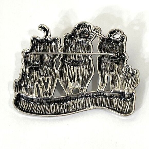 Silvertone three cat brooch. "Friends are the greatest gift" - Picture 5 of 6